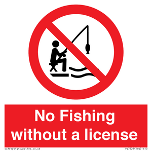 No Fishing without a license